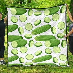 Cucumber Whole Slices Pattern DHCDHC DT1910 Quilt Blanket and Home Decor