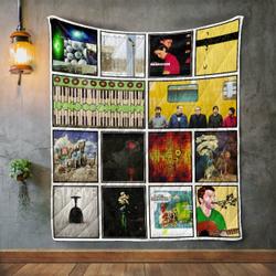 Cursive Album Covers Quilt Blanket and Home Decor