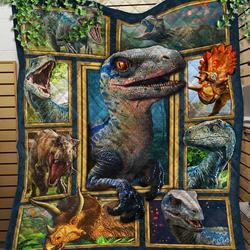 Custom Blanket Dinosaur 3D Blanket - Quilt Blanket and Home Decor