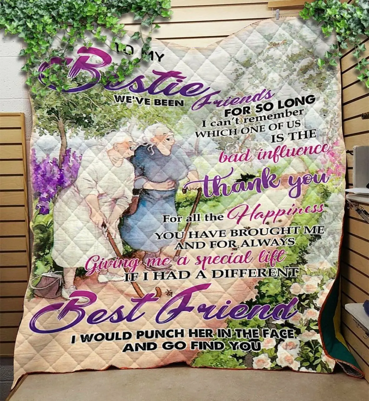 Custom To My Bestie Blanket Gift For Bestie Jfj Quilt Tkw and Home Decor