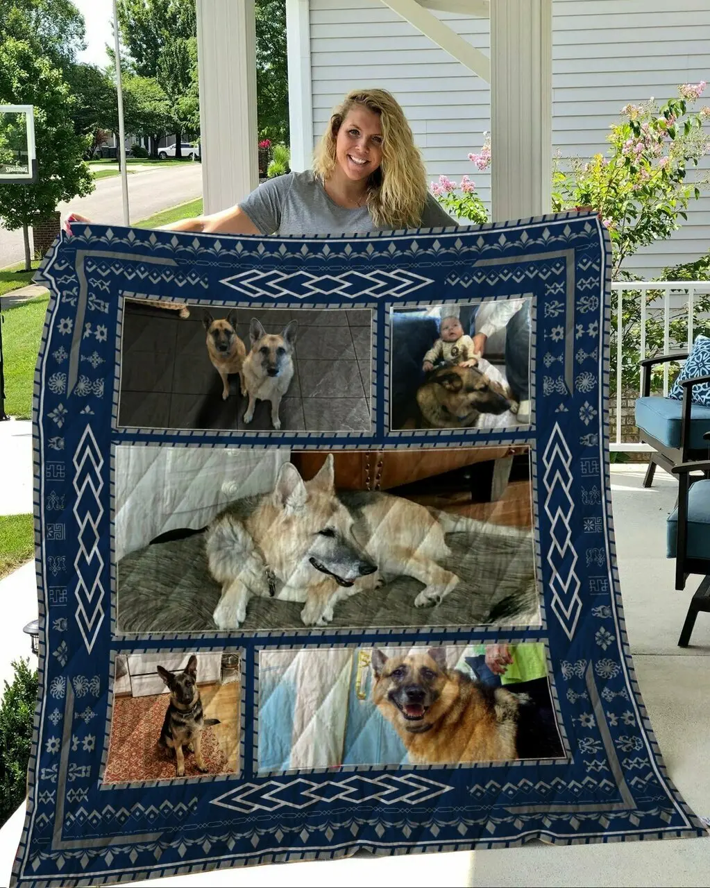 Custom01 German Shepherd Quilt and Home Decor