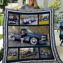 Custom43 Blue Ute Quilt Blanket  Quilt and Home Decor