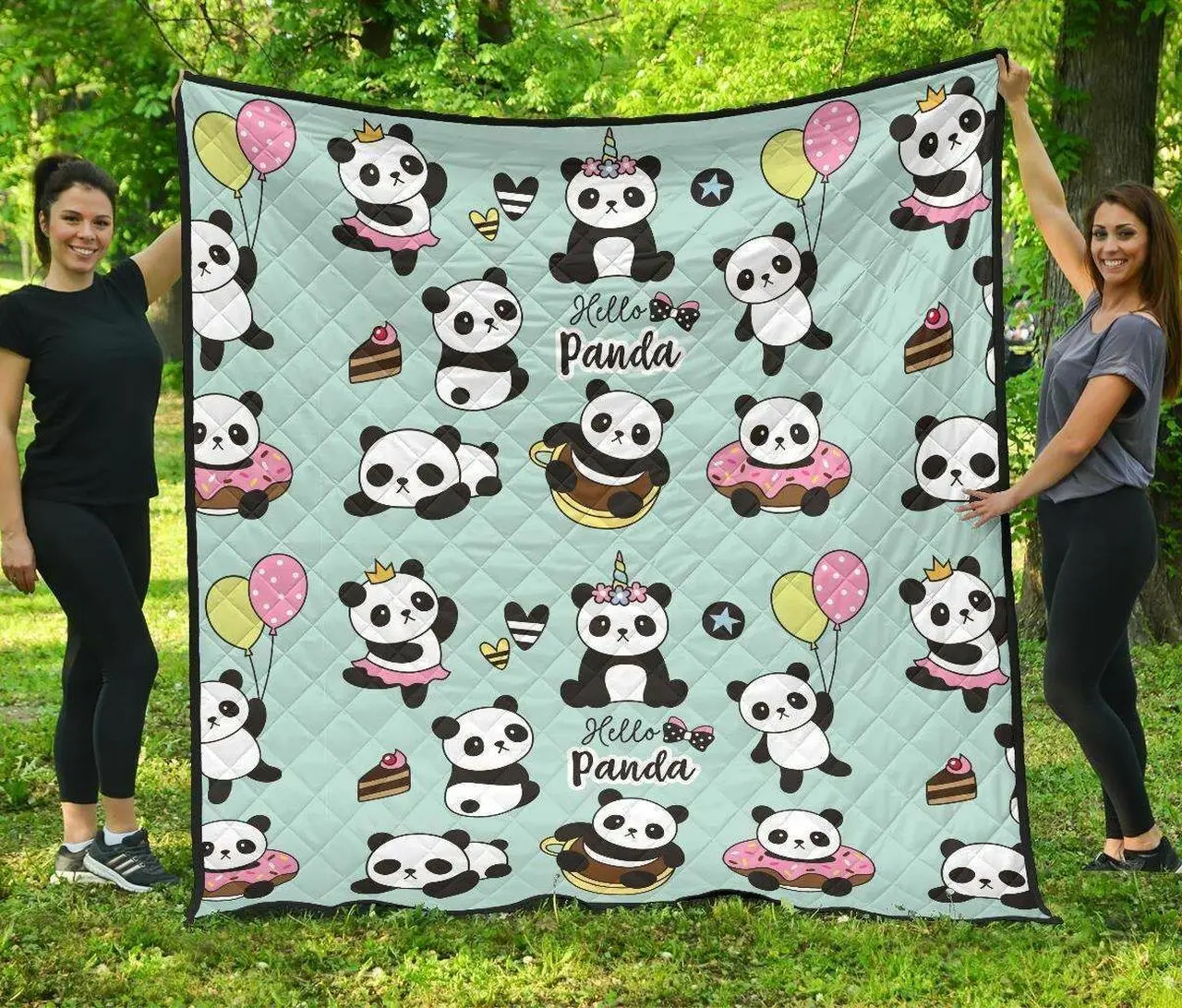 Cute Baby Panda Pattern DHCDHC DT1910 Quilt Blanket and Home Decor