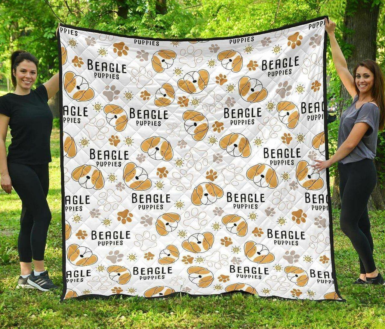 Cute Beagle Dog Pattern Background DHCDHC DT1910 Quilt Blanket and Home Decor