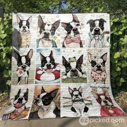 Cute Boston Quilt Blanket Tt99  Quilt and Home Decor