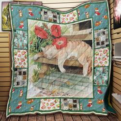 Cute Cat Loving You Quilt Blanket Dhc09121835Dd and Home Decor