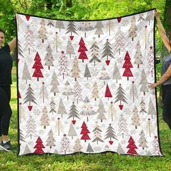 Cute Christmas Tree Pattern DHCDHC DT1910 Quilt Blanket and Home Decor