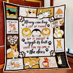 Cute Corgi Butt Quilt Blanket and Home Decor