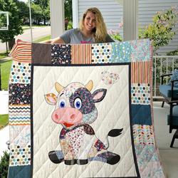 Cute Cow Quilt Blanket and Home Decor