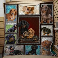 Cute Dachshund Awesome Ah Quilt Derqsq and Home Decor