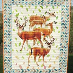 Cute Deer Clt140616 Quilt Blanket and Home Decor