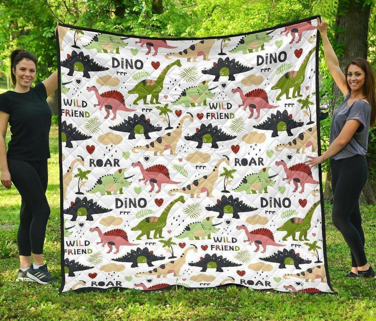 Cute Dinosaurs Pattern DHCDHC DT1910 Quilt Blanket and Home Decor