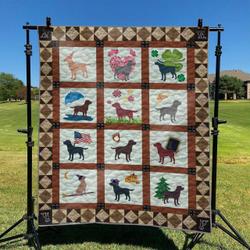 Cute Dog 07 DHCLD0909 Quilt Blanket and Home Decor