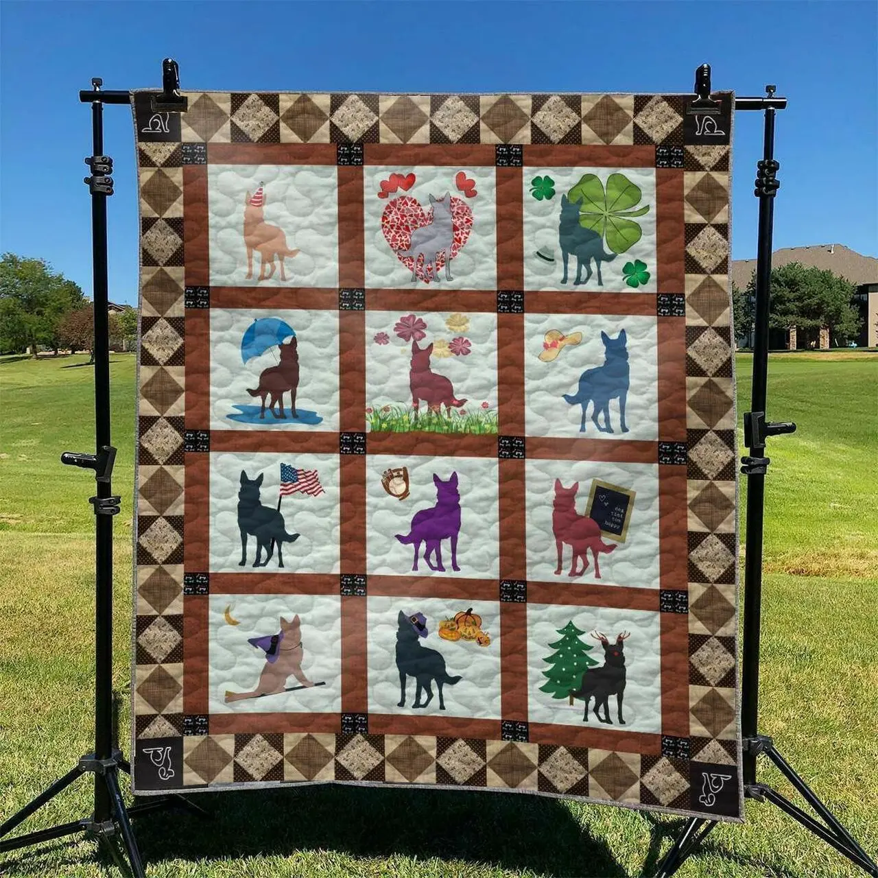 Cute Dog 10 DHCLD0709 Quilt Blanket and Home Decor