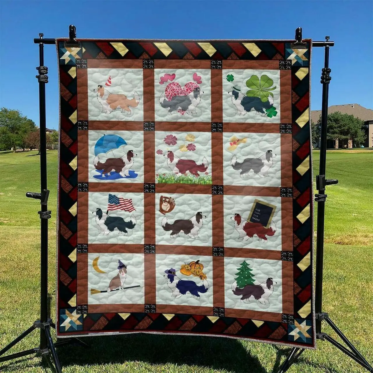 Cute Dog 11 DHCLD0709 Quilt Blanket and Home Decor