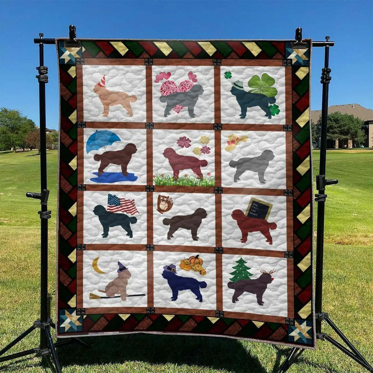 Cute Dog 12 DHCLD0909 Quilt Blanket and Home Decor