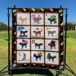 Cute Dog 13 DHCLD0909 Quilt Blanket and Home Decor