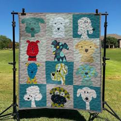 Cute Dogs DHCCNA0909 Quilt Blanket and Home Decor