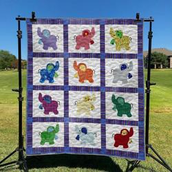 Cute Elephant DHCKL0909 Quilt Blanket and Home Decor