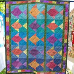 Cute Fishing Quilt Blanket  Quilt and Home Decor