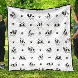 Cute French Bulldog Paw Pattern DHCDHC DT1910 Quilt Blanket and Home Decor