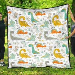 Cute Funny Kids Dinosaurs Pattern DHCDHC DT1910 Quilt Blanket and Home Decor