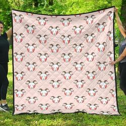 Cute Goat Pattern DHCDHC DT1910 Quilt Blanket and Home Decor
