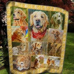Cute Golden Quilt Blanket Ver 2  Quilt and Home Decor