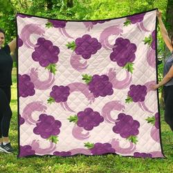 Cute Grape Pattern DHCDHC DT1910 Quilt Blanket and Home Decor