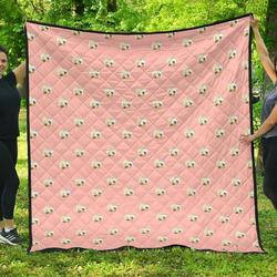 Cute Hamster Cheese Pattern Pink Background DHCDHC DT1910 Quilt Blanket and Home Decor