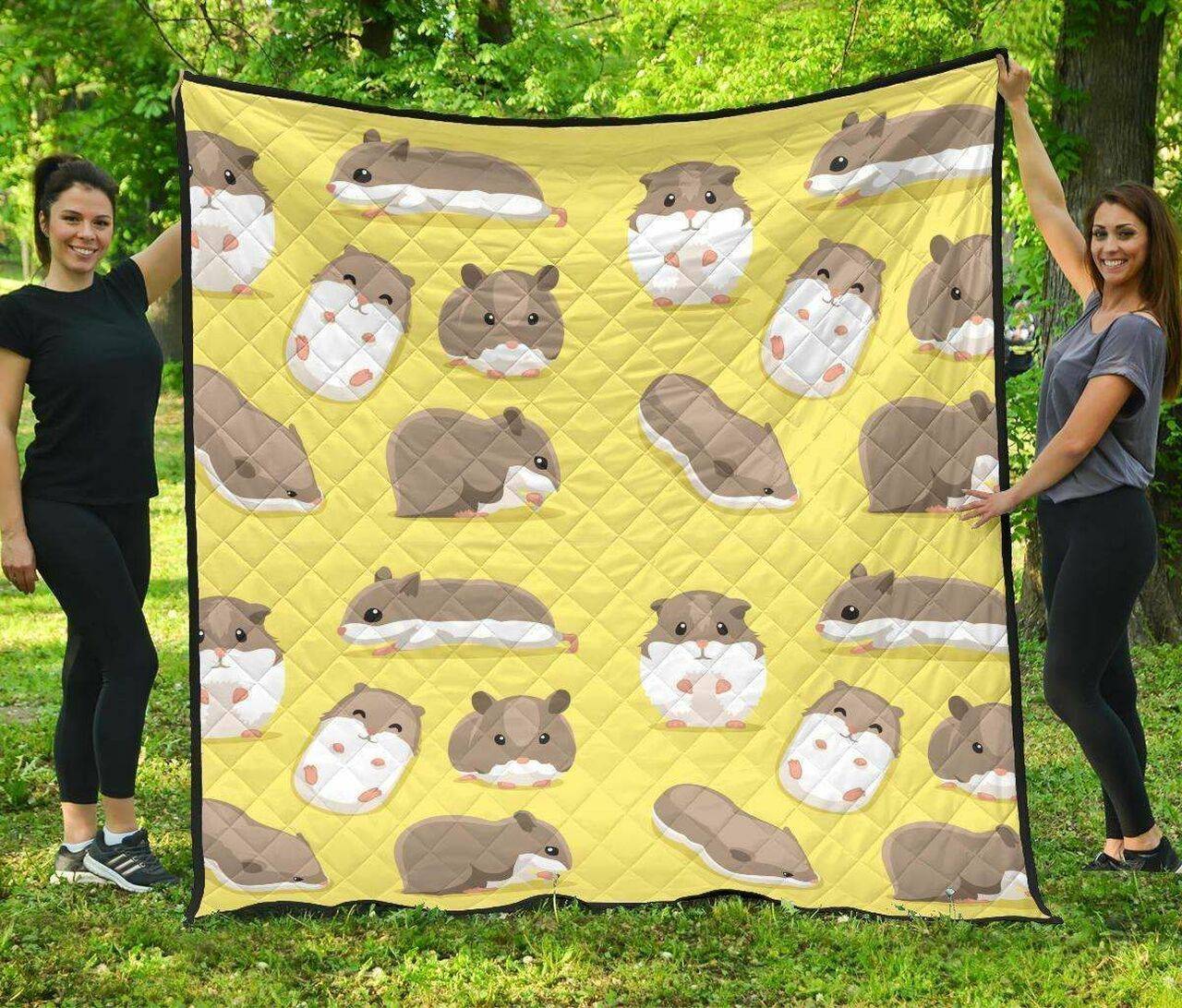 Cute Hamster Pattern DHCDHC DT1910 Quilt Blanket and Home Decor