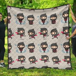 Cute Ninja Pattern DHCDHC DT1910 Quilt Blanket and Home Decor