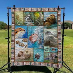 Cute Otter DHCKL0909 Quilt Blanket and Home Decor