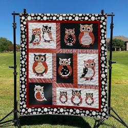 Cute Owl DHCLD0909 Quilt Blanket and Home Decor