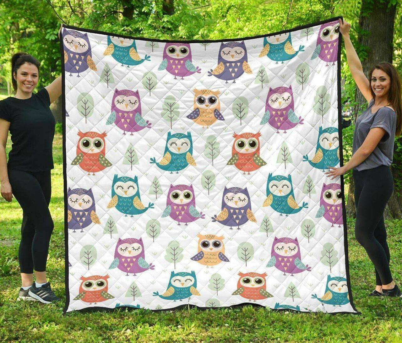 Cute Owl Pattern DHCDHC DT1910 Quilt Blanket and Home Decor