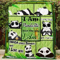 Cute Panda Hur Quilt Cysiwe and Home Decor