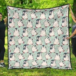 Cute Penguin Pattern DHCDHC DT1910 Quilt Blanket and Home Decor