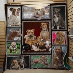 Cute Pitbull Ah Quilt Derqss and Home Decor