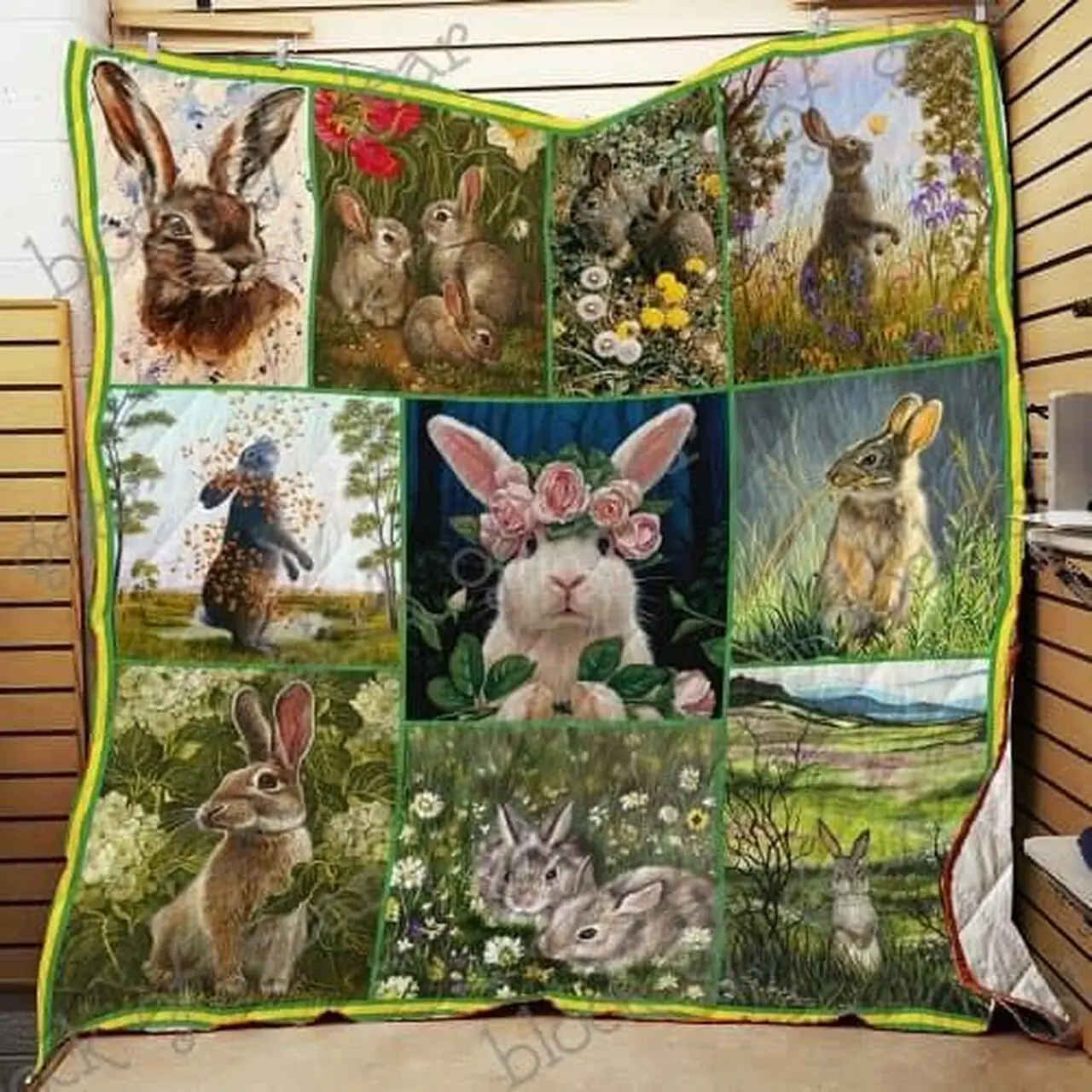 Cute Rabbit Cl19100237Mdq Quilt Blanket and Home Decor