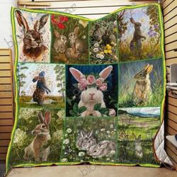 Cute Rabbit Cl19100237Mdq Quilt Blanket and Home Decor