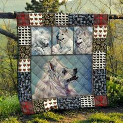 Cute Samoyed Pets Dog Quilt Blanket and Home Decor