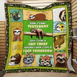 Cute Sloth Jfj Quilt Sxz and Home Decor