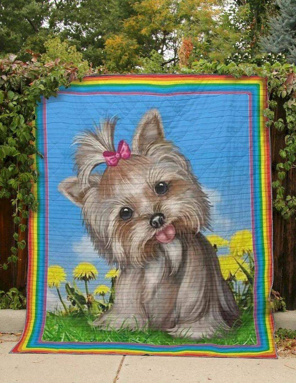 Cute Yorkshire Hur Quilt Cysiye and Home Decor
