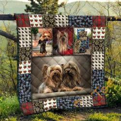 Cute Yorkshire Terrier Pets Dog Blanket TH1807 Quilt and Home Decor