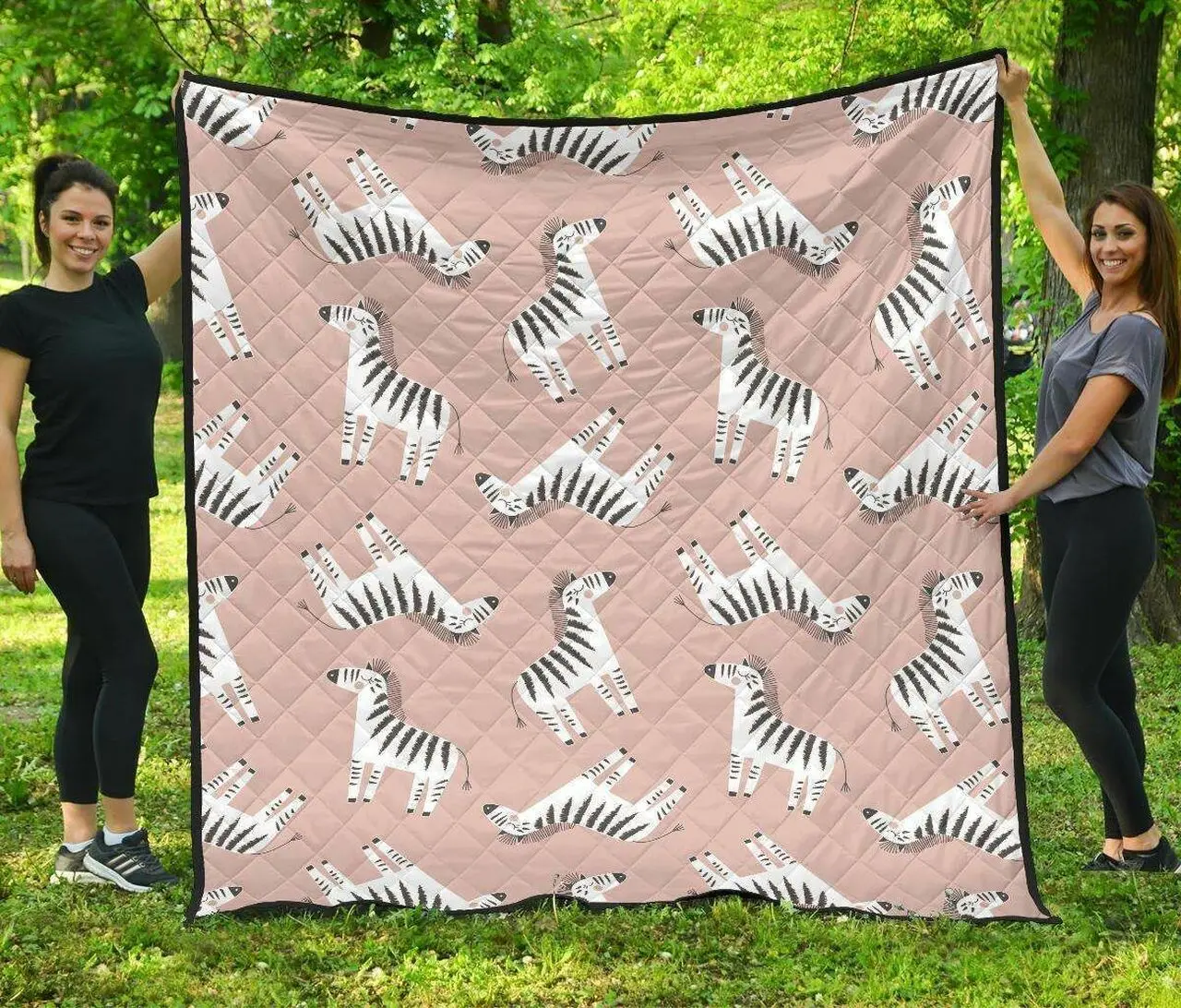 Cute Zebra Pattern DHCDHC DT1910 Quilt Blanket and Home Decor