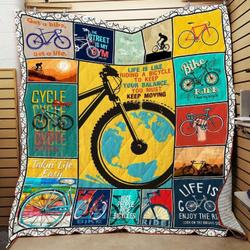 Cycling Get A Bike Quilt Blanket Dhc04011347Dd and Home Decor