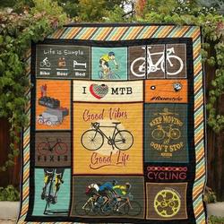 Cycling Good Vibes Good Life Quilt Blanket Dhc04011410Dd and Home Decor