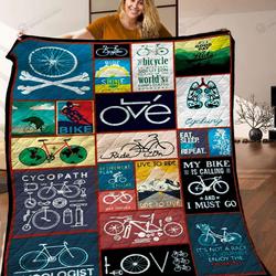 Cycling ItS Not A Race ItS A Journey Enjoy The Moment Quilt Blanket Great Customized Blanket Gifts For Birthday Christmas Thanksgiving and Home Decor