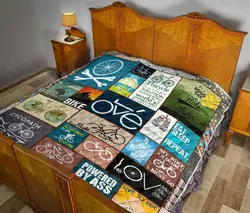 Cycling Love Quilt Taal Bubl and Home Decor