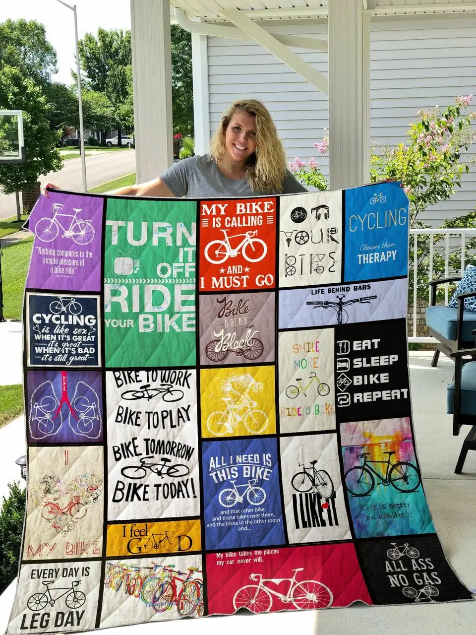 Cycling Quilt Blanket Dhc1312595Vt and Home Decor